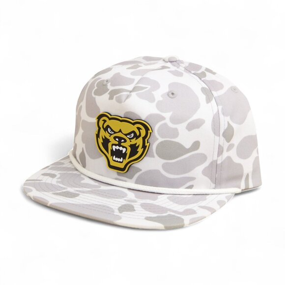 Oakland Golden Grizzlies 3D Umpqua Rope Hat- Blizzard Duck Camo/ White